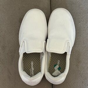 Adidas White Slip-On Sneakers Size 7 1/2 CLOUDFOAM Comfort new